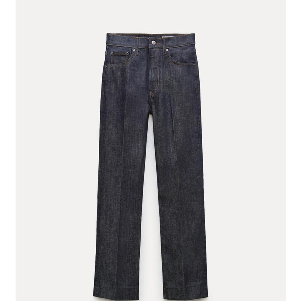Zara High Waist Cropped Bootcut Jeans